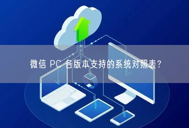 微信 PC 各版本支持的系统对照表？