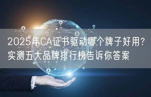 2025年CA证书驱动哪个牌子好用?实测五大品牌排行榜告诉你答案 2025年CA证书驱动哪个牌子好用?实测五大品牌排行榜告诉你答案